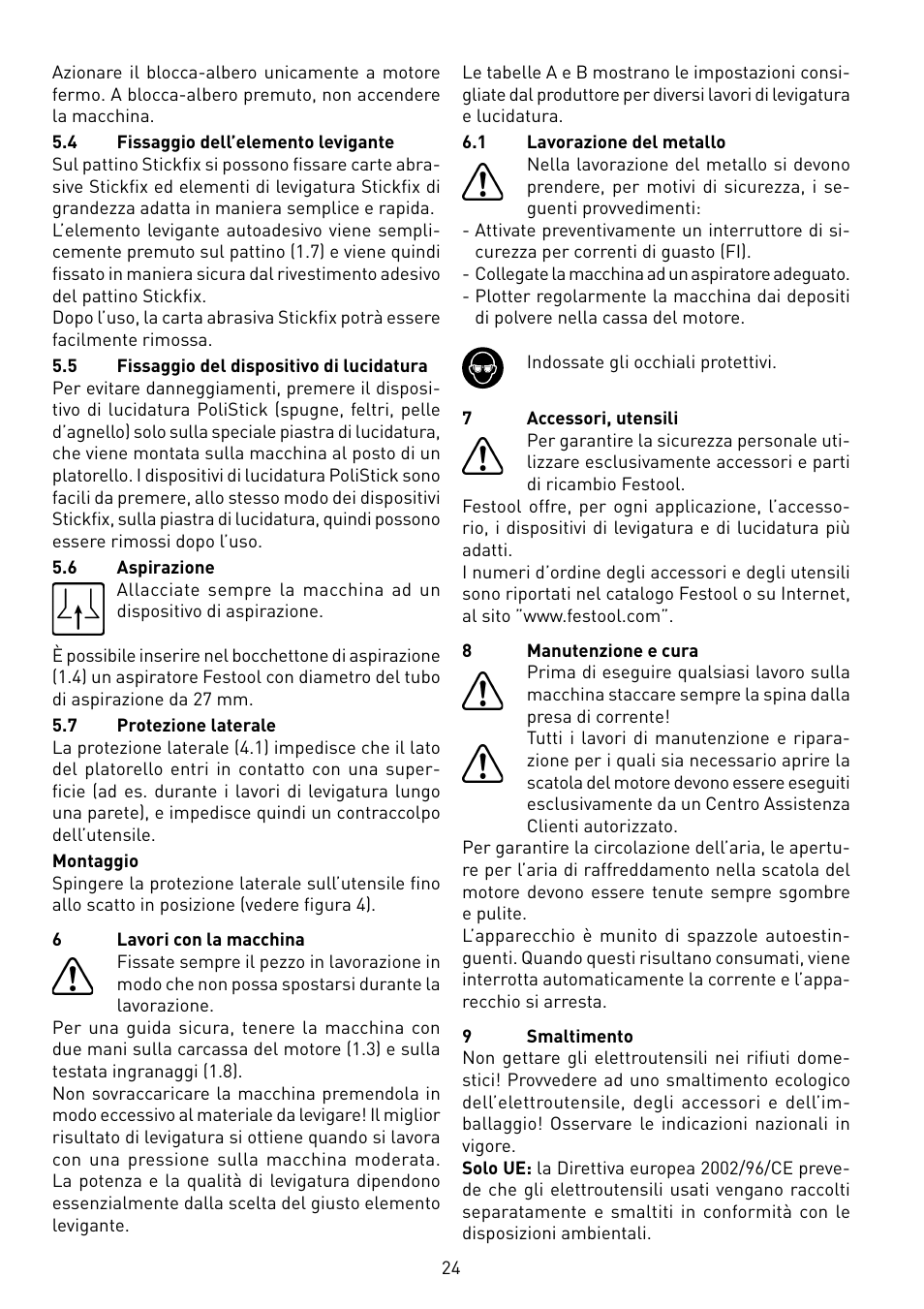 Festool RO 125 DX FEQ User Manual | Page 24 / 62