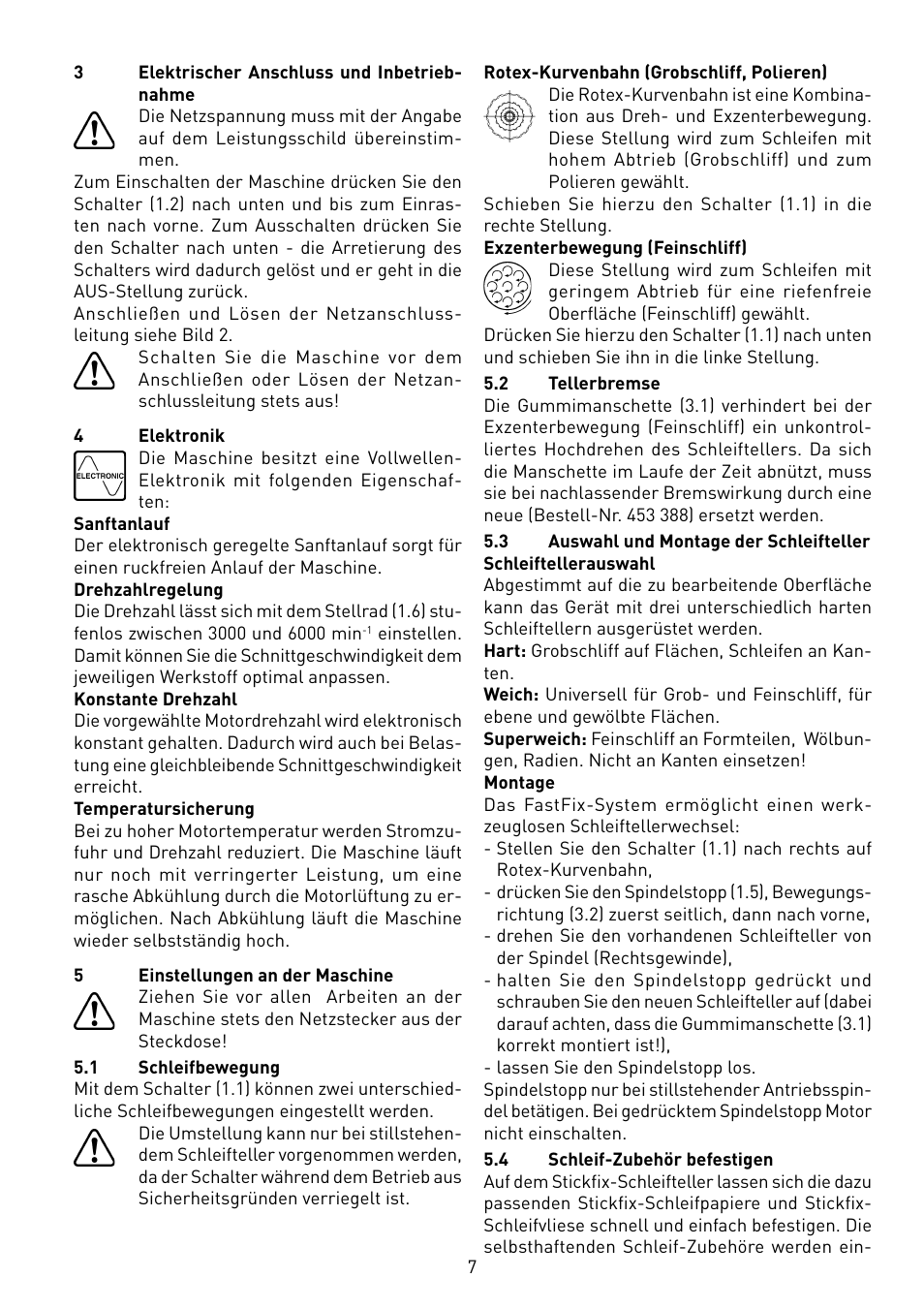 Festool RO 125 DX FEQ User Manual | Page 7 / 62