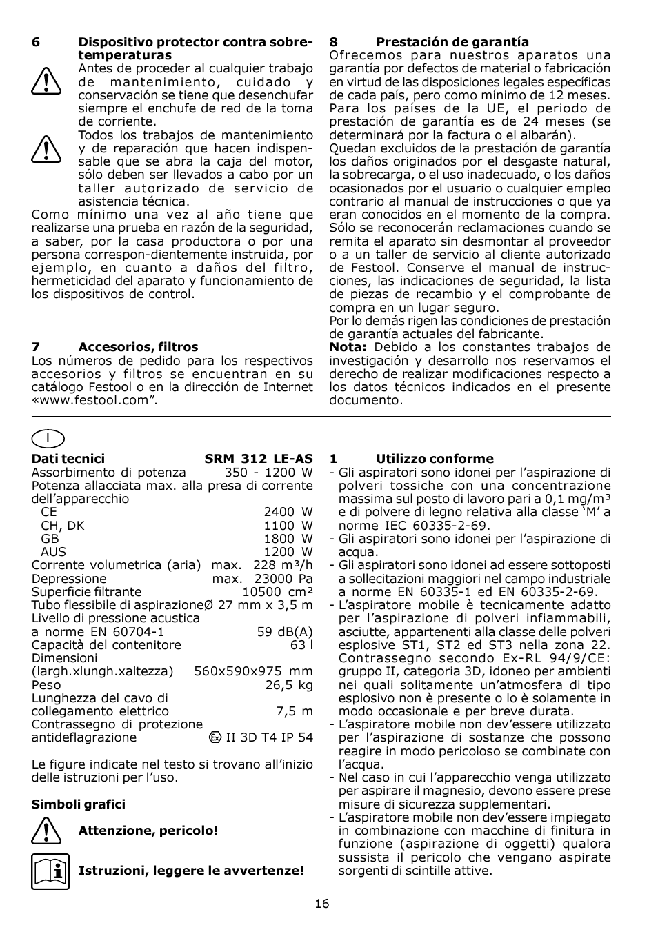 Festool SRM 312 LE-AS User Manual | Page 16 / 54