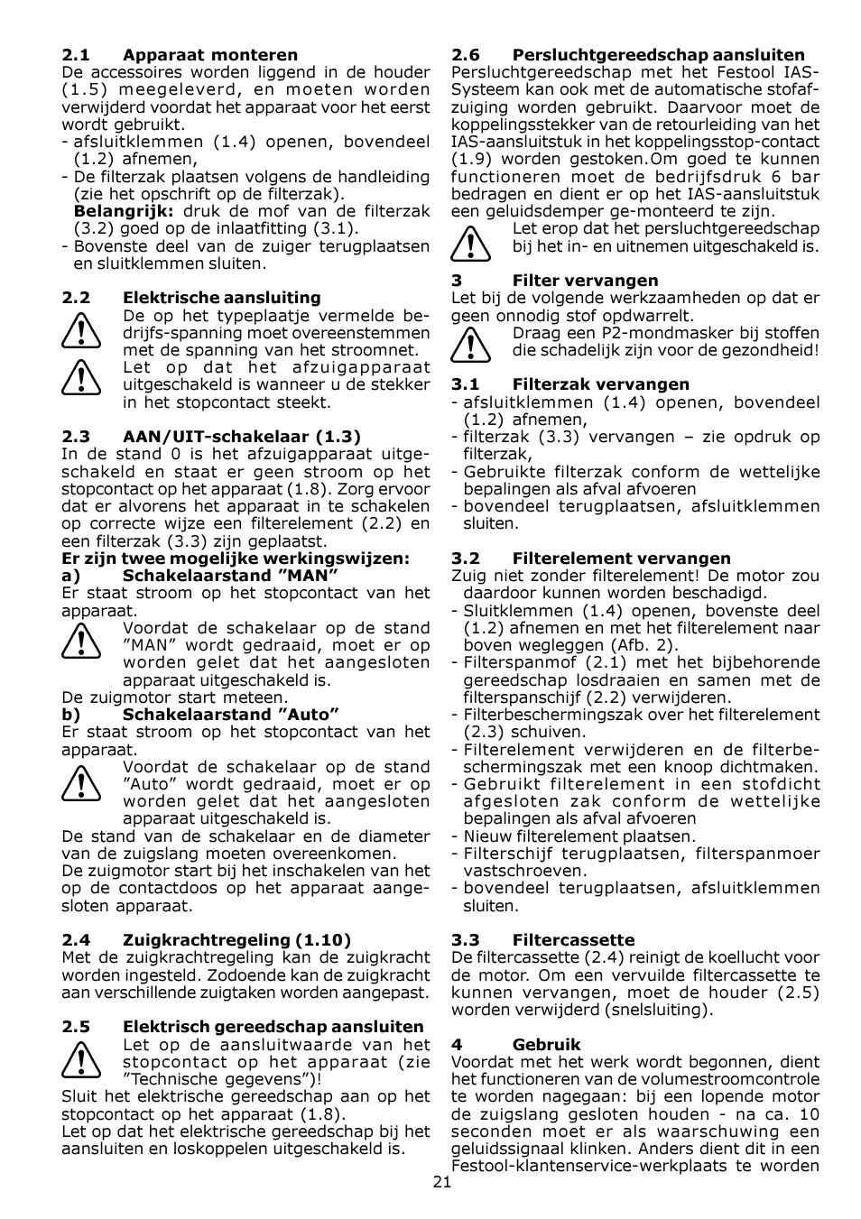 Festool SRM 312 LE-AS User Manual | Page 21 / 54