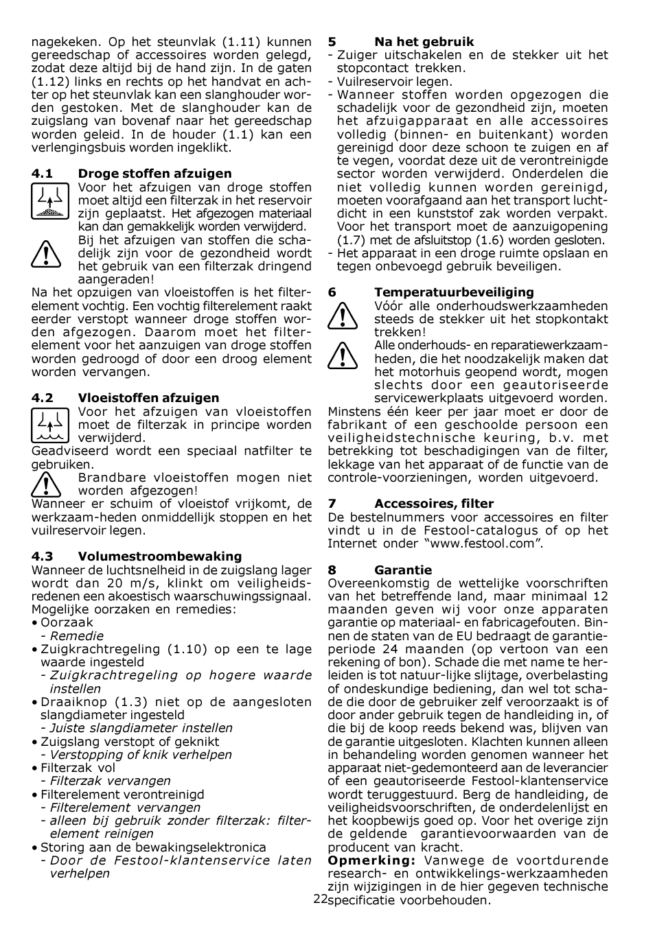 Festool SRM 312 LE-AS User Manual | Page 22 / 54