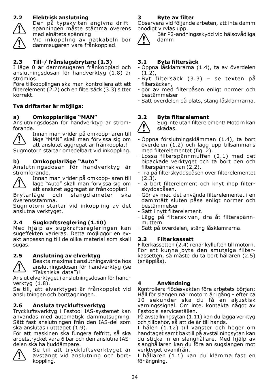Festool SRM 312 LE-AS User Manual | Page 24 / 54