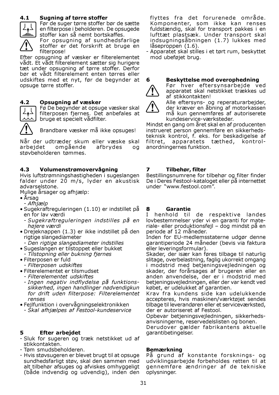 Festool SRM 312 LE-AS User Manual | Page 31 / 54