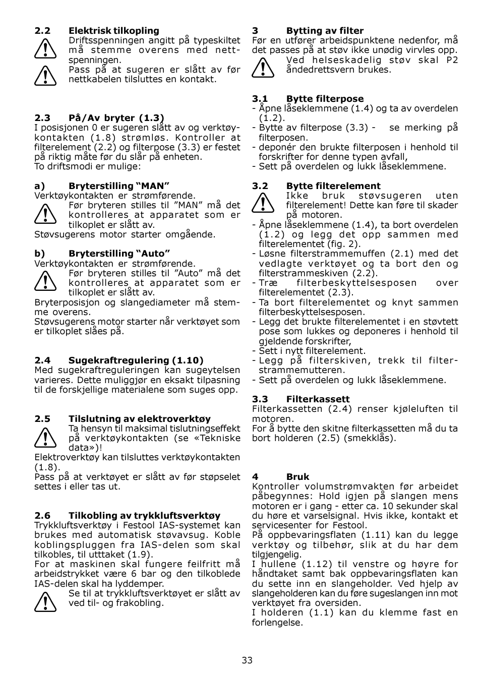 Festool SRM 312 LE-AS User Manual | Page 33 / 54