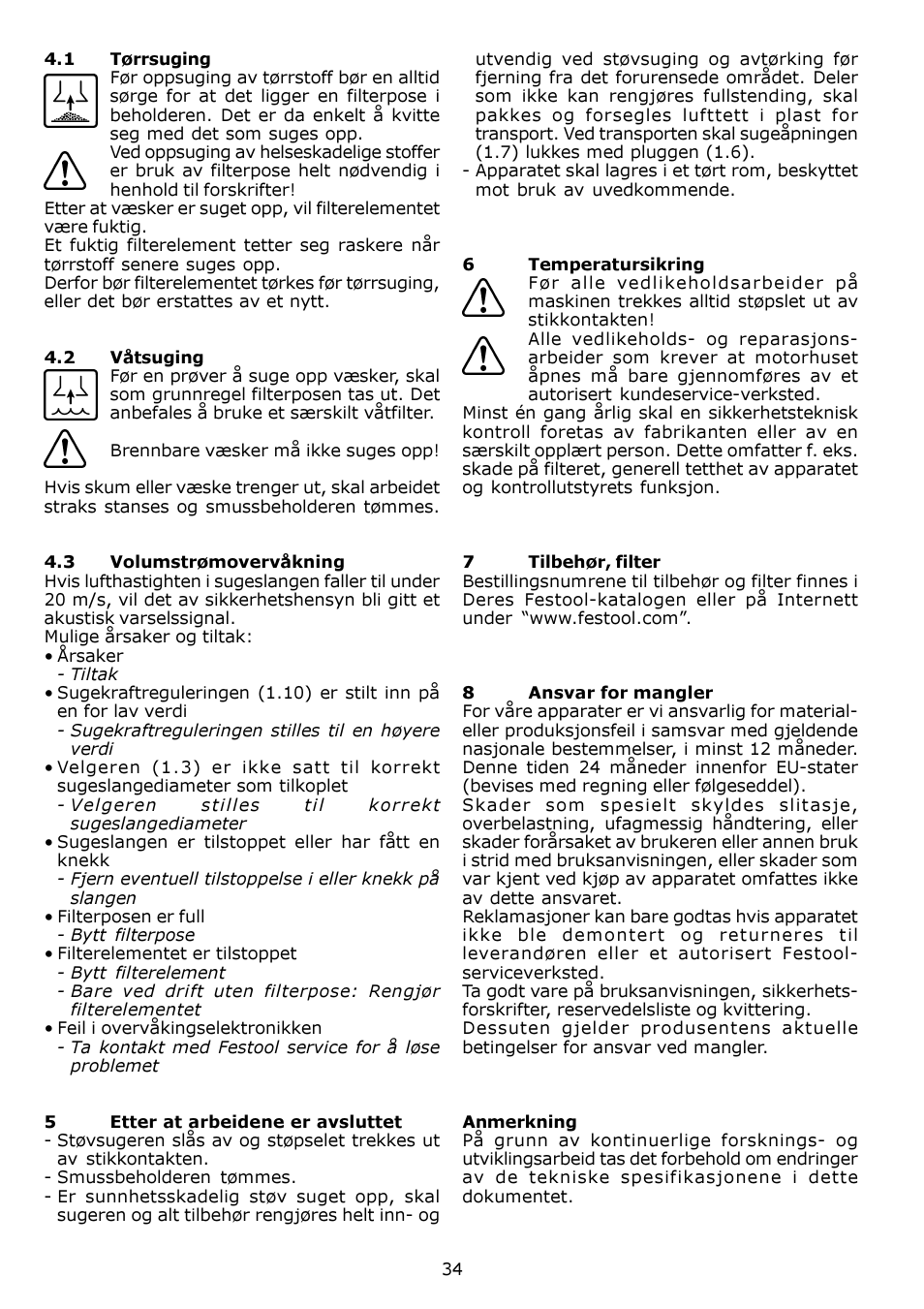 Festool SRM 312 LE-AS User Manual | Page 34 / 54