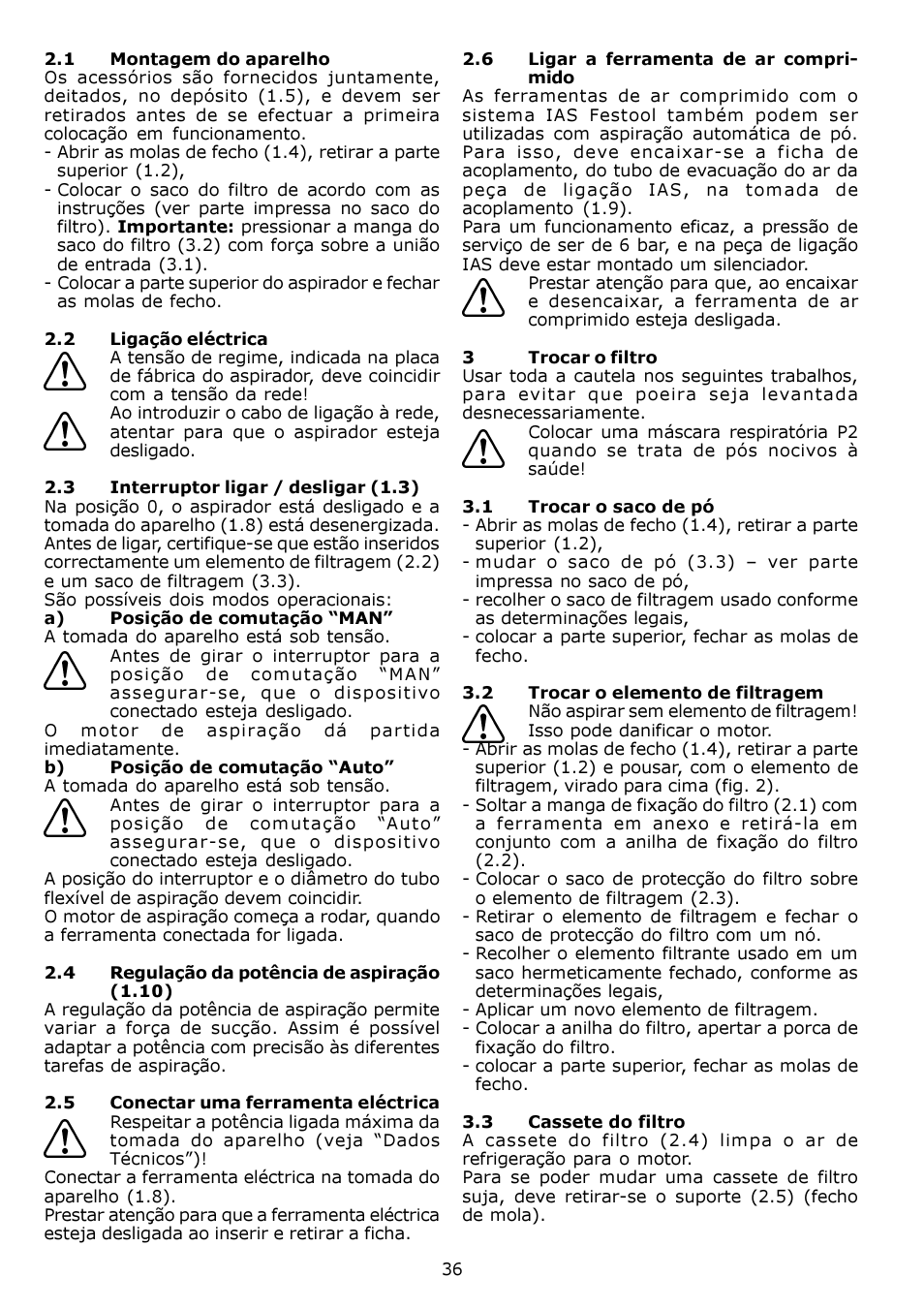 Festool SRM 312 LE-AS User Manual | Page 36 / 54