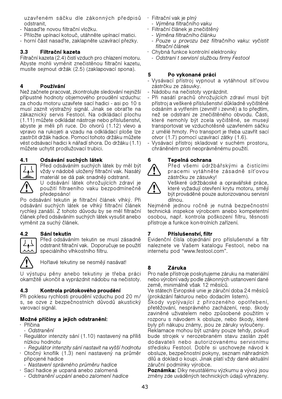 Festool SRM 312 LE-AS User Manual | Page 43 / 54