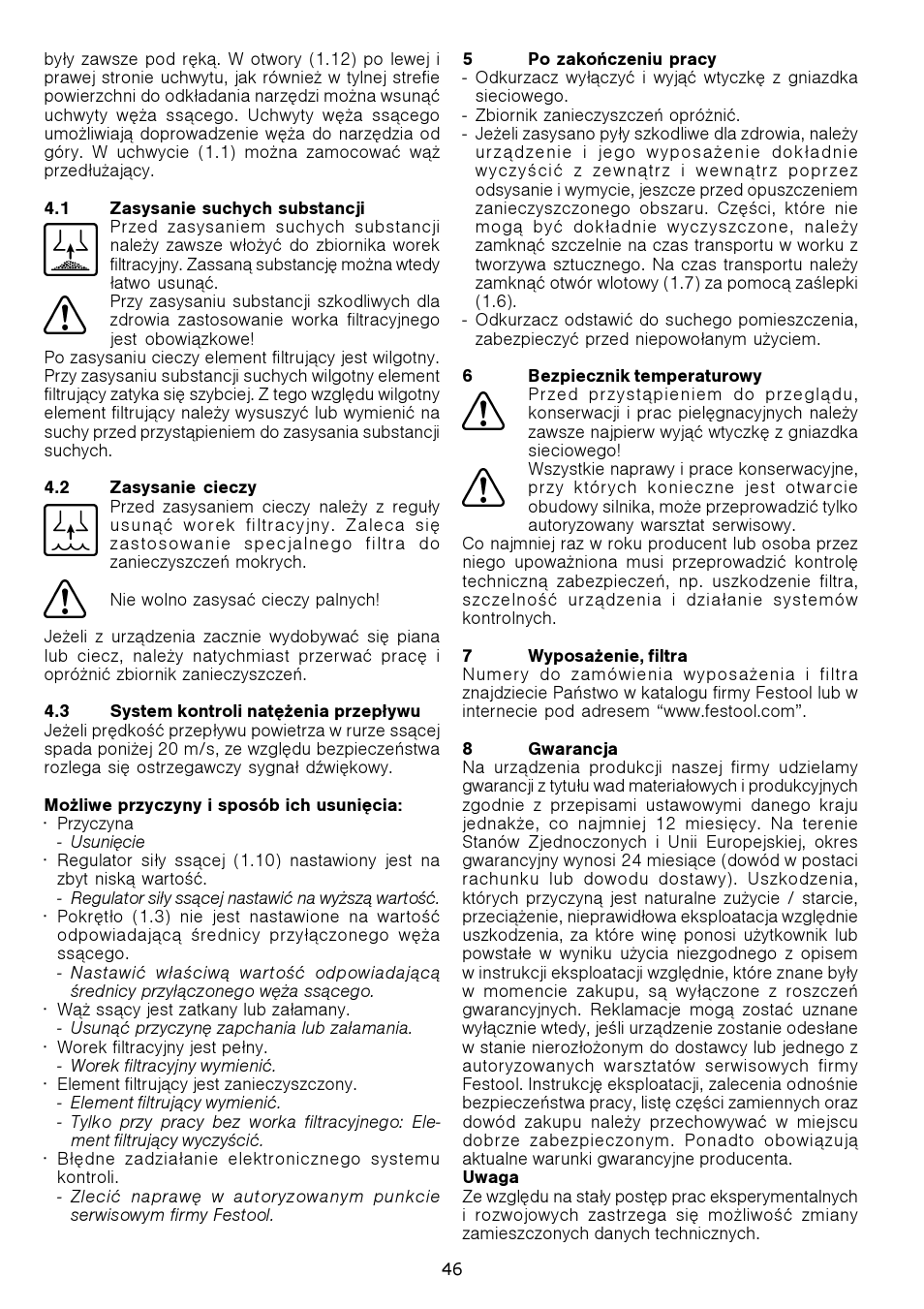 Festool SRM 312 LE-AS User Manual | Page 46 / 54