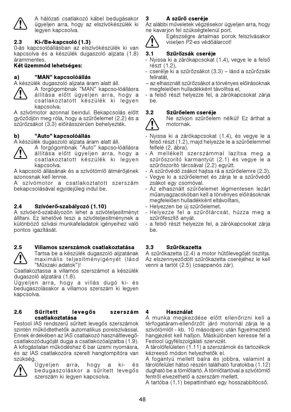 Festool SRM 312 LE-AS User Manual | Page 48 / 54