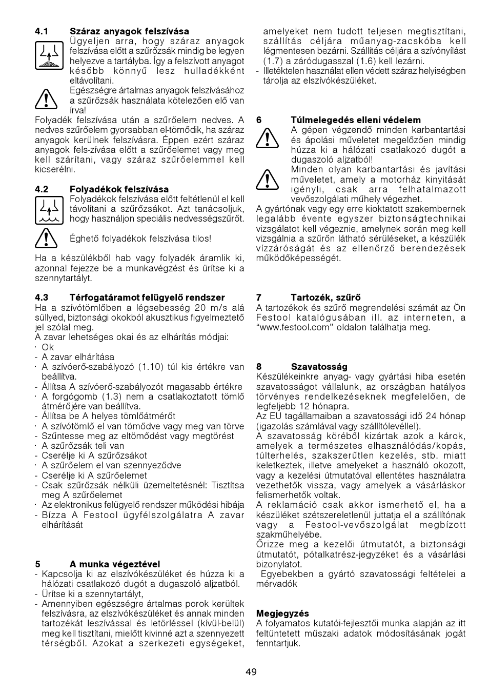 Festool SRM 312 LE-AS User Manual | Page 49 / 54