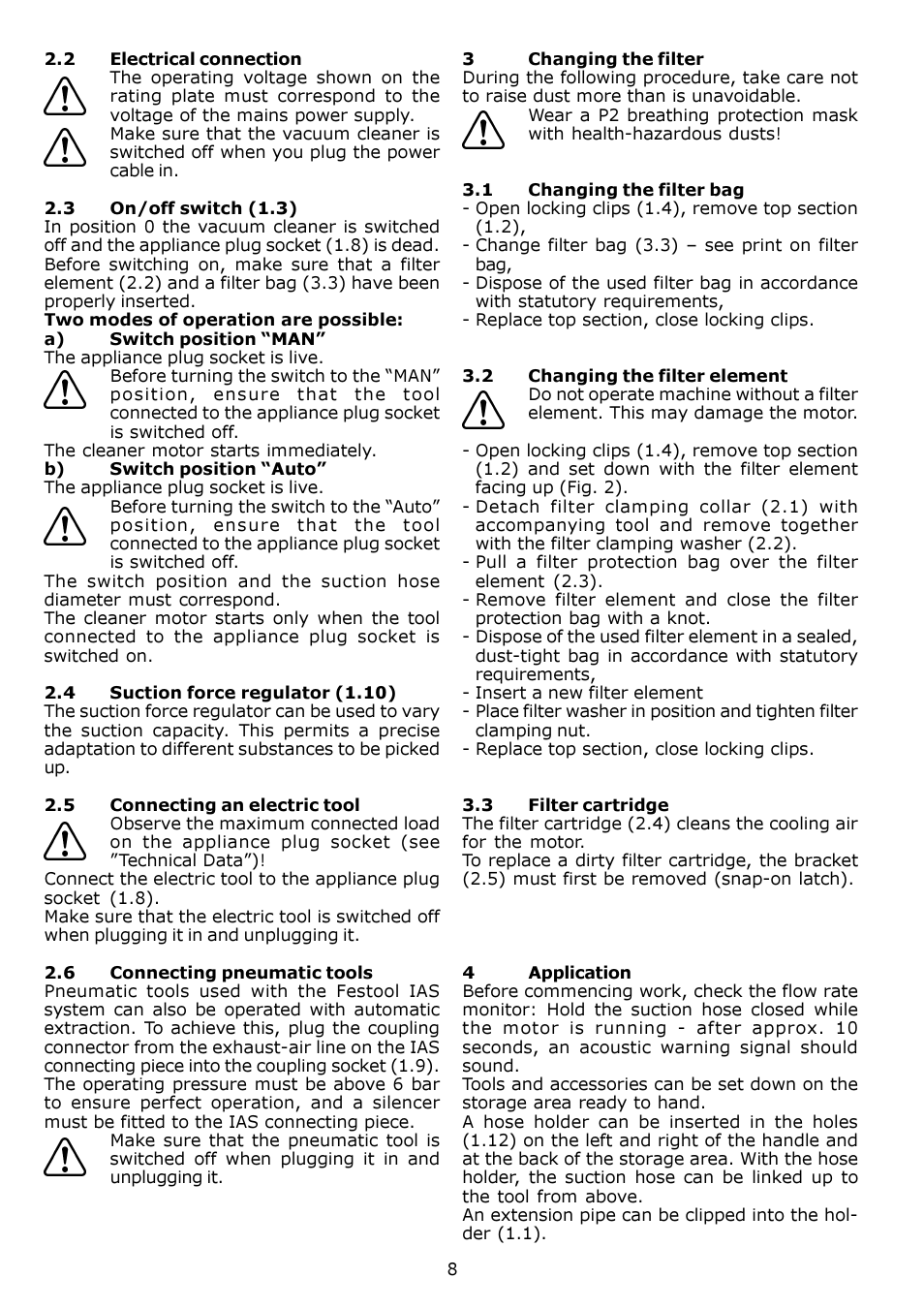 Festool SRM 312 LE-AS User Manual | Page 8 / 54