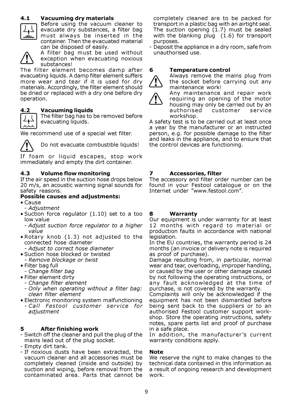 Festool SRM 312 LE-AS User Manual | Page 9 / 54