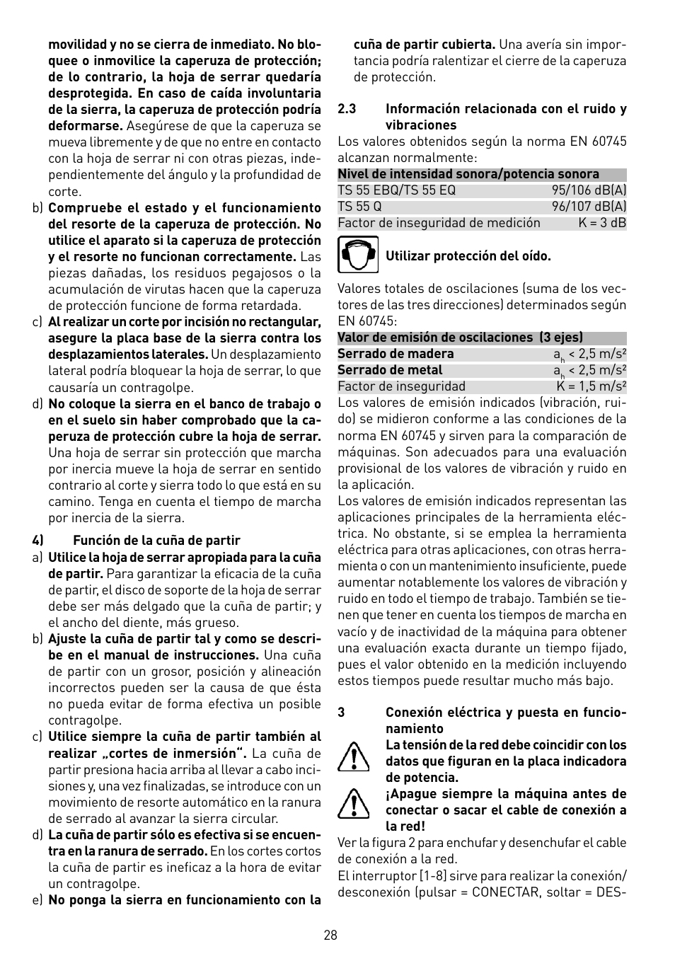 Festool TS 55 EBQ User Manual | Page 28 / 94