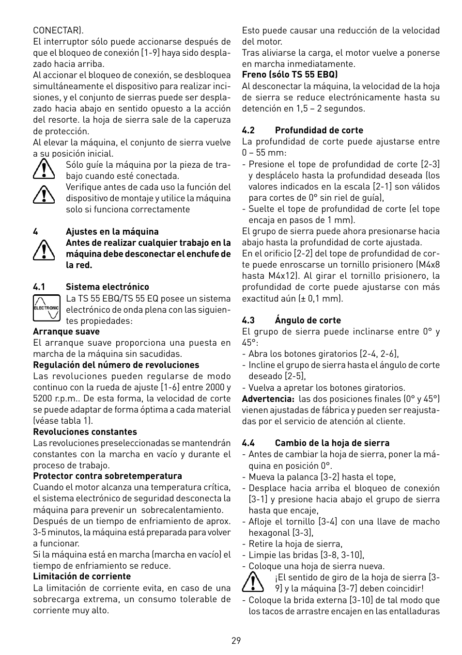 Festool TS 55 EBQ User Manual | Page 29 / 94