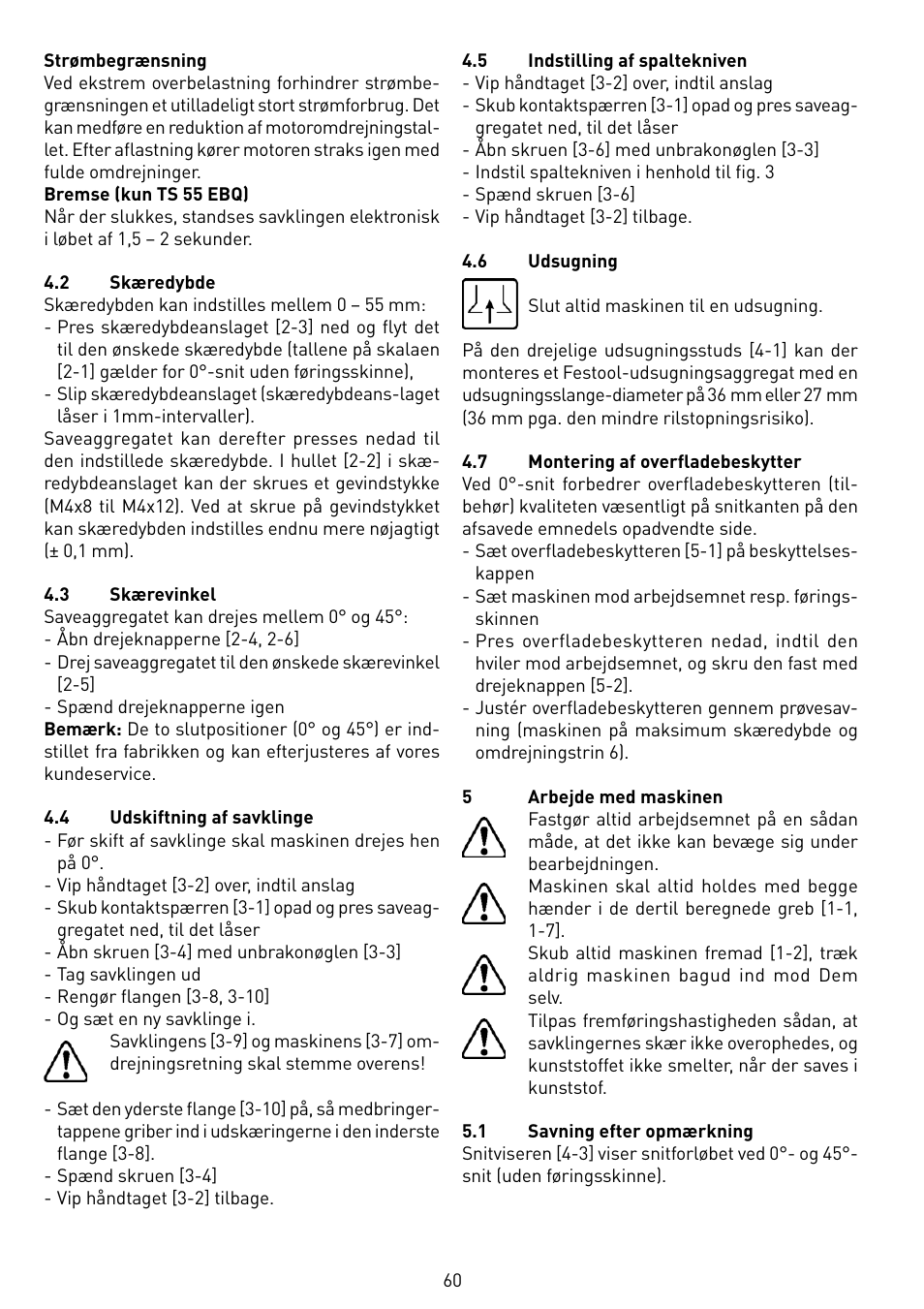 Festool TS 55 EBQ User Manual | Page 60 / 94