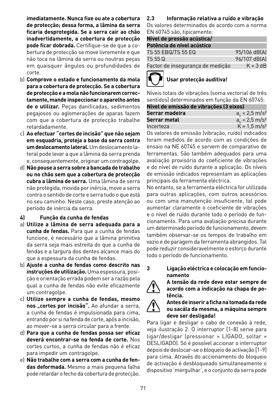 Festool TS 55 EBQ User Manual | Page 71 / 94