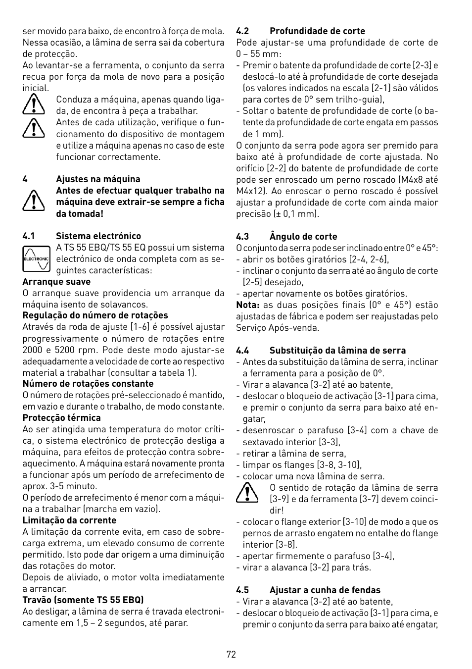 Festool TS 55 EBQ User Manual | Page 72 / 94