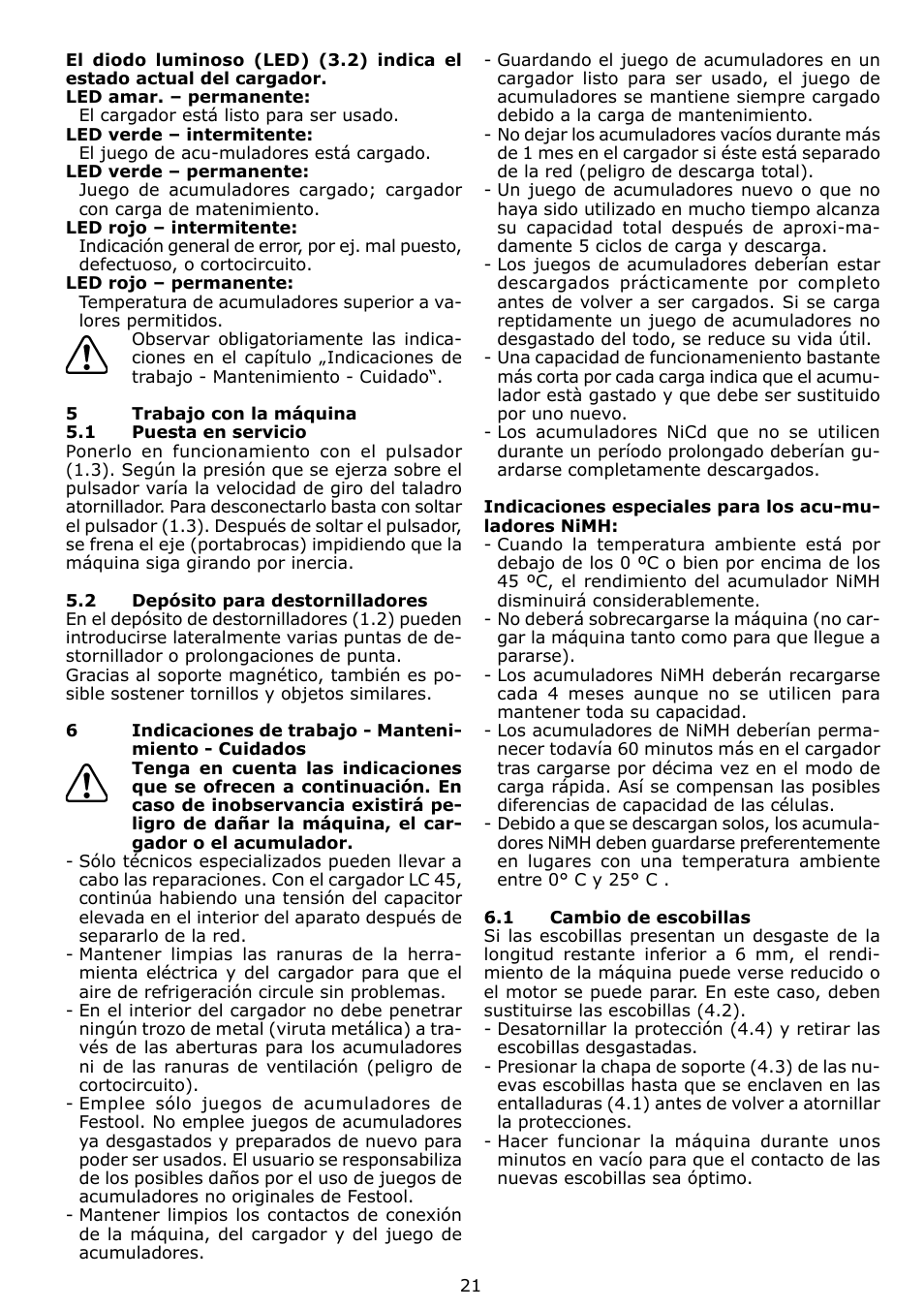 Festool TDK 15 User Manual | Page 21 / 62