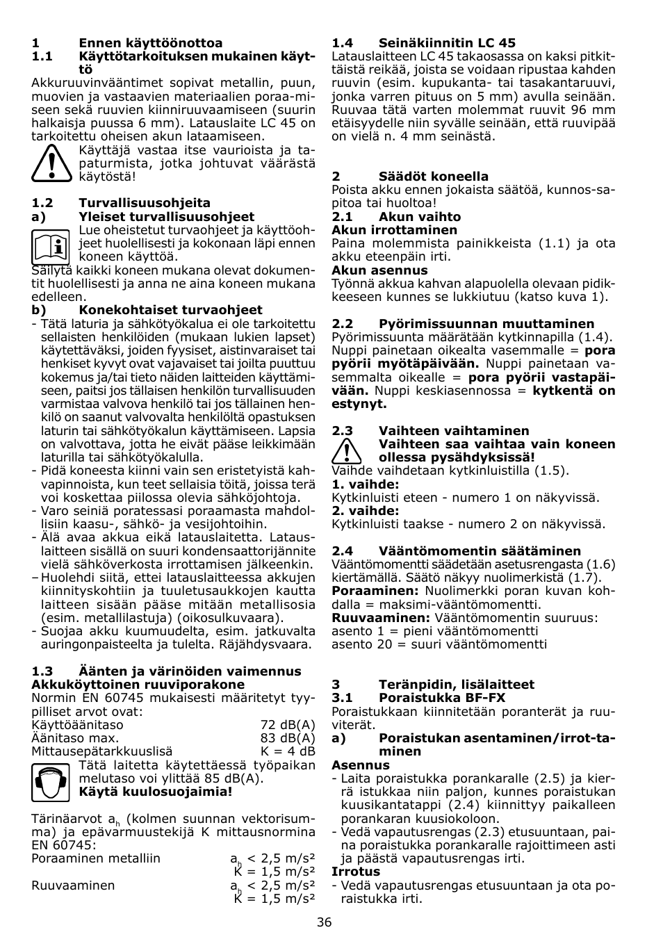 Festool TDK 15 User Manual | Page 36 / 62