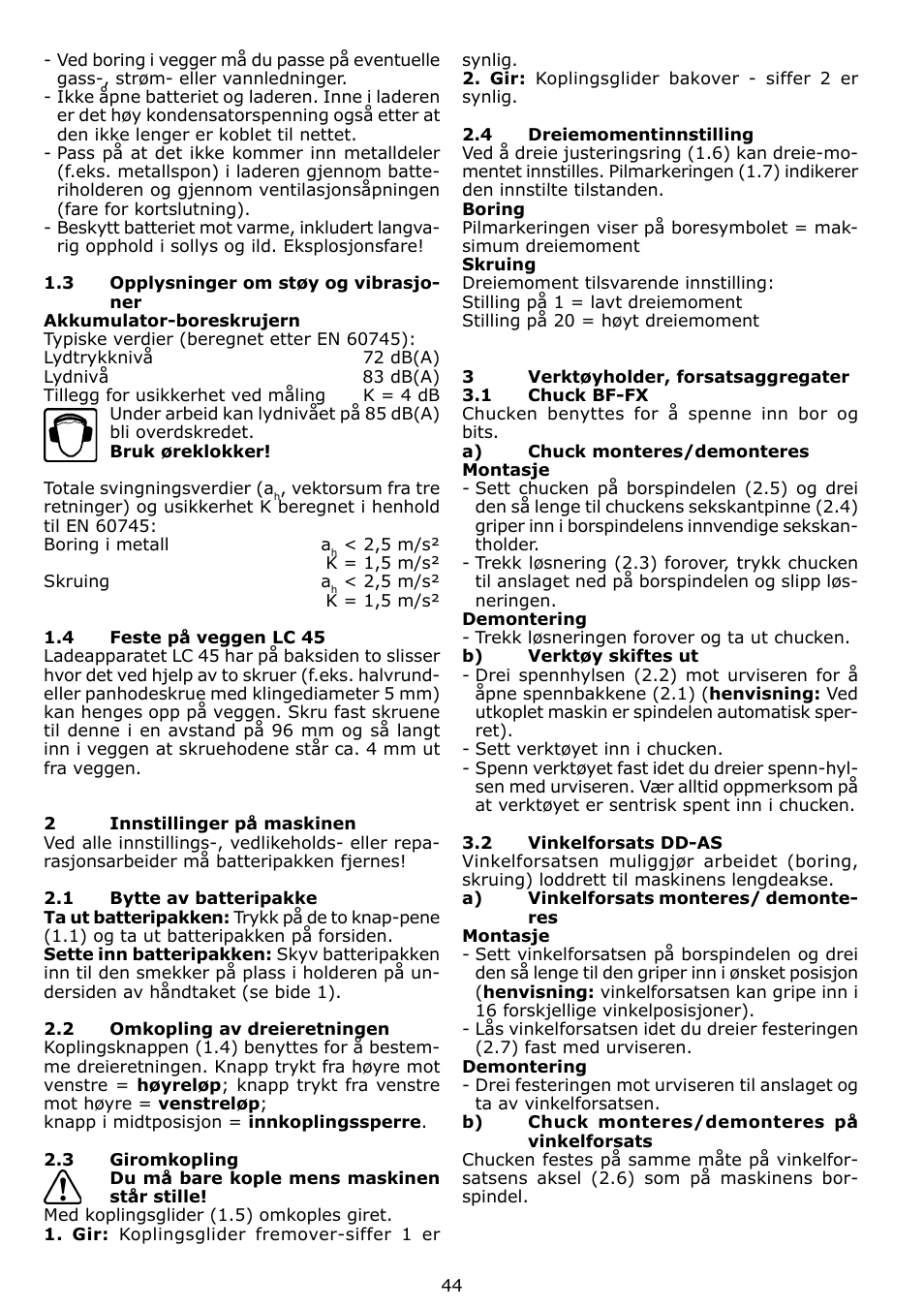 Festool TDK 15 User Manual | Page 44 / 62