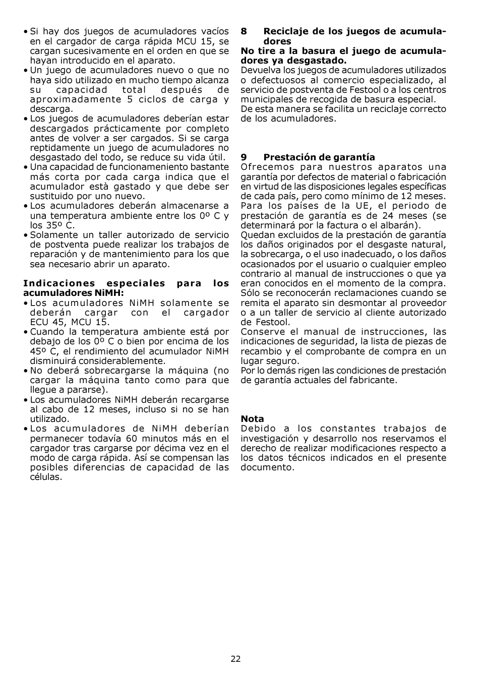 Festool CDD 12 User Manual | Page 22 / 78
