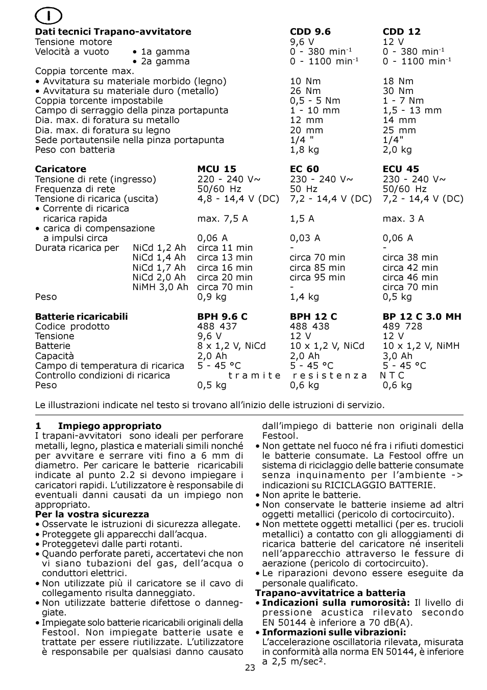 Festool CDD 12 User Manual | Page 23 / 78