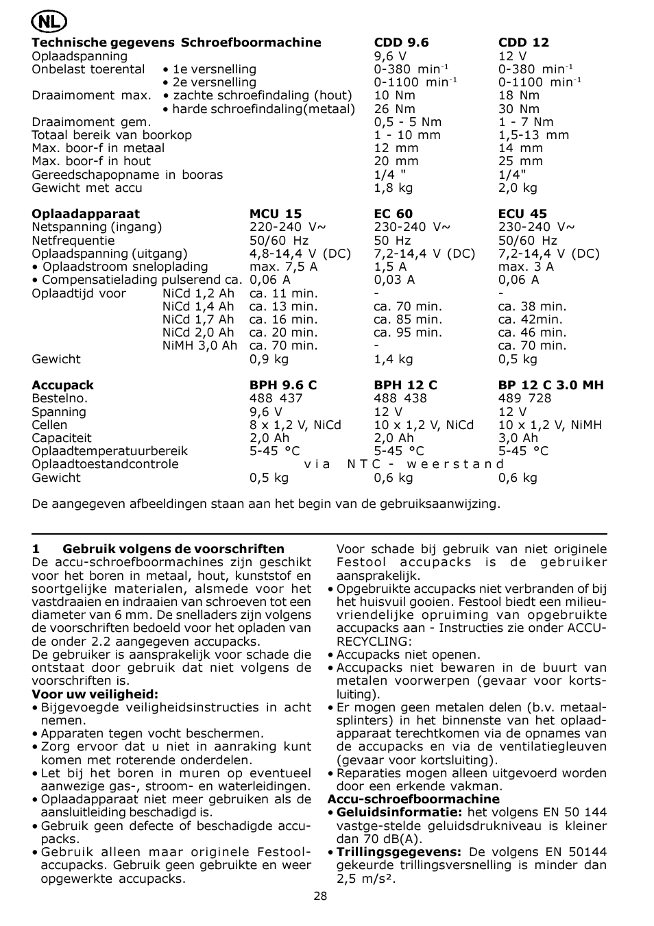 Festool CDD 12 User Manual | Page 28 / 78
