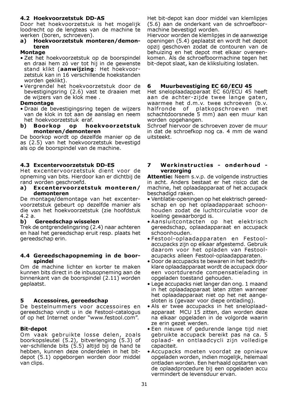 Festool CDD 12 User Manual | Page 31 / 78