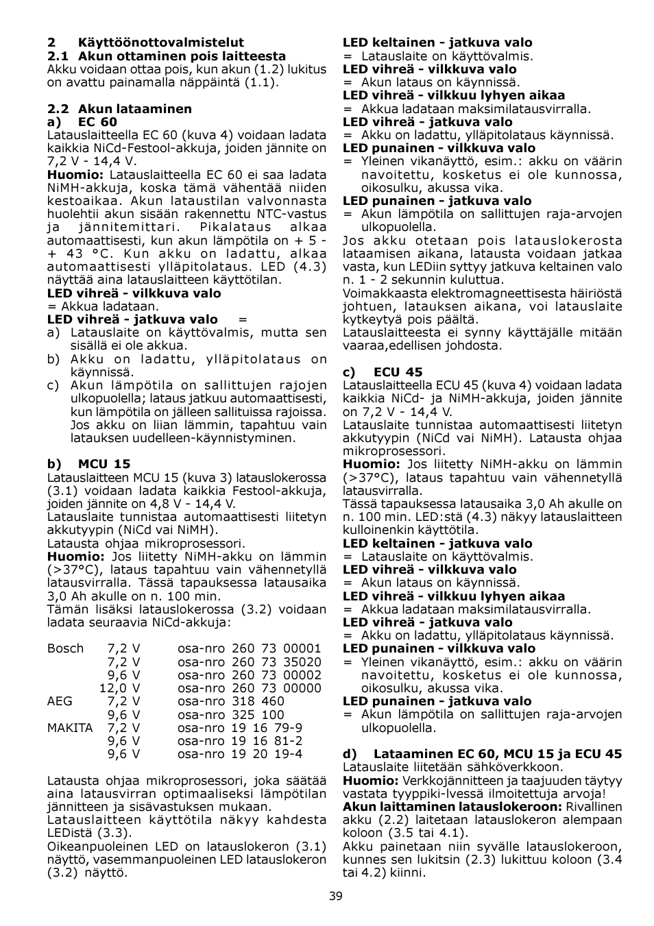 Festool CDD 12 User Manual | Page 39 / 78