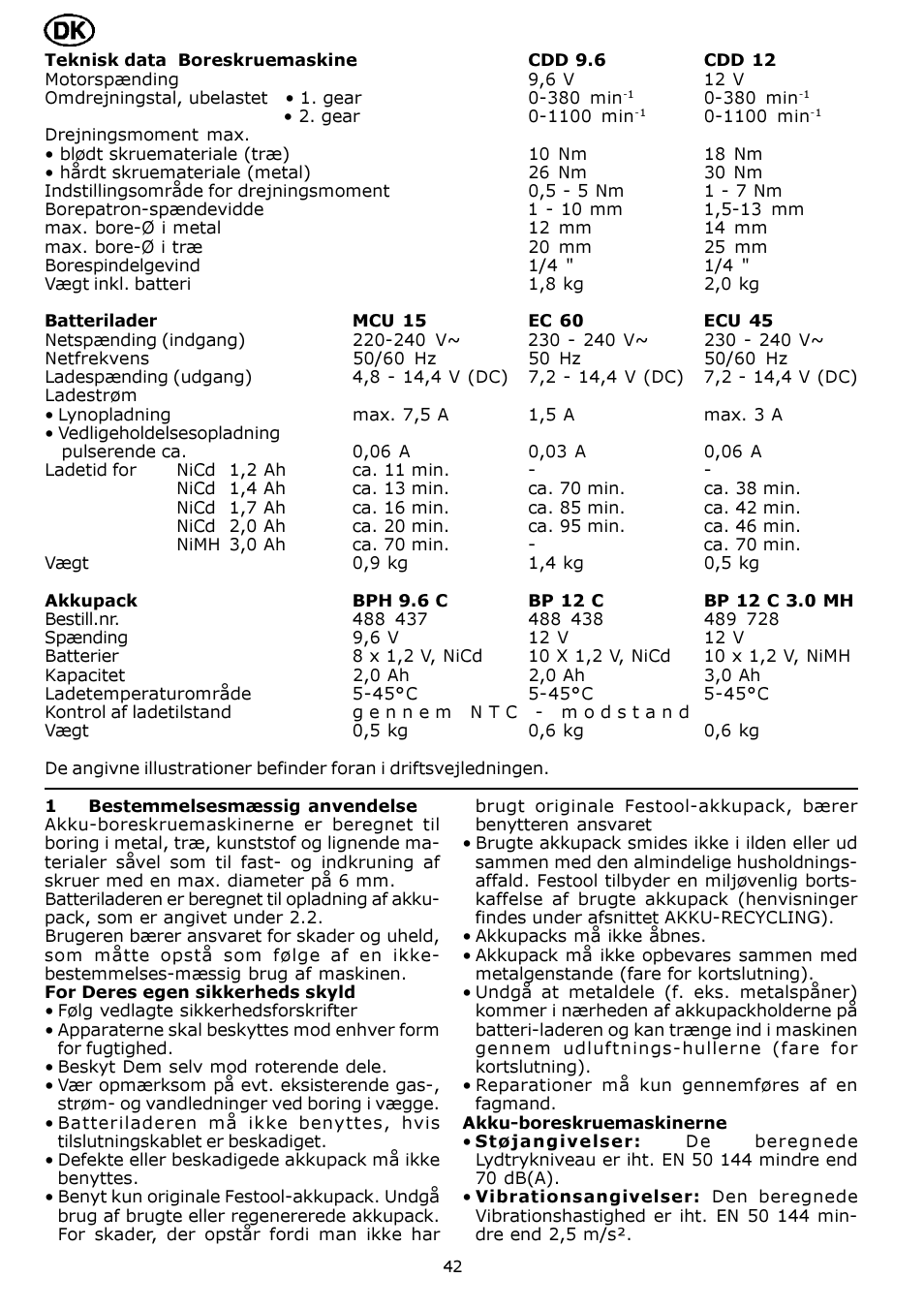 Festool CDD 12 User Manual | Page 42 / 78