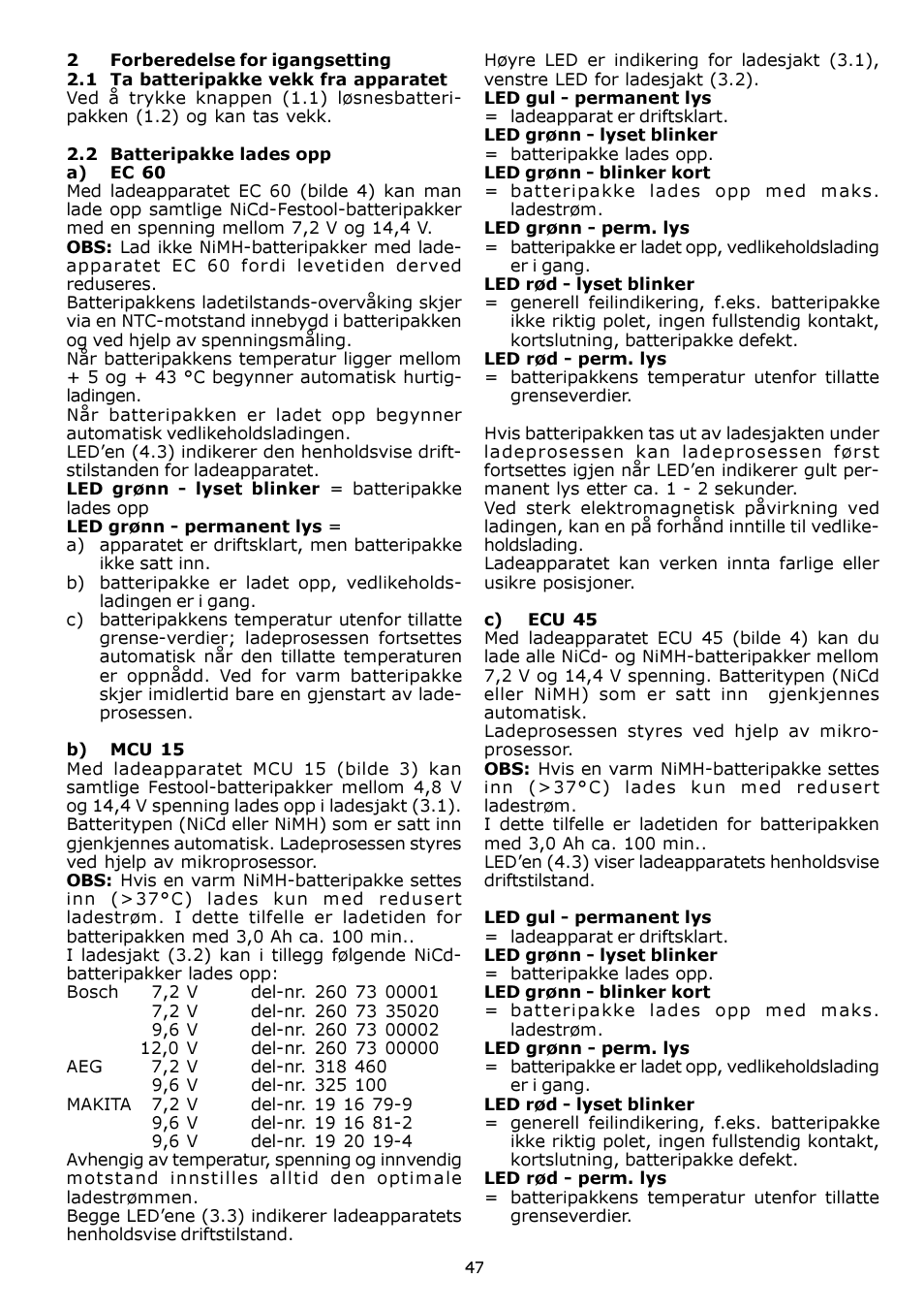 Festool CDD 12 User Manual | Page 47 / 78