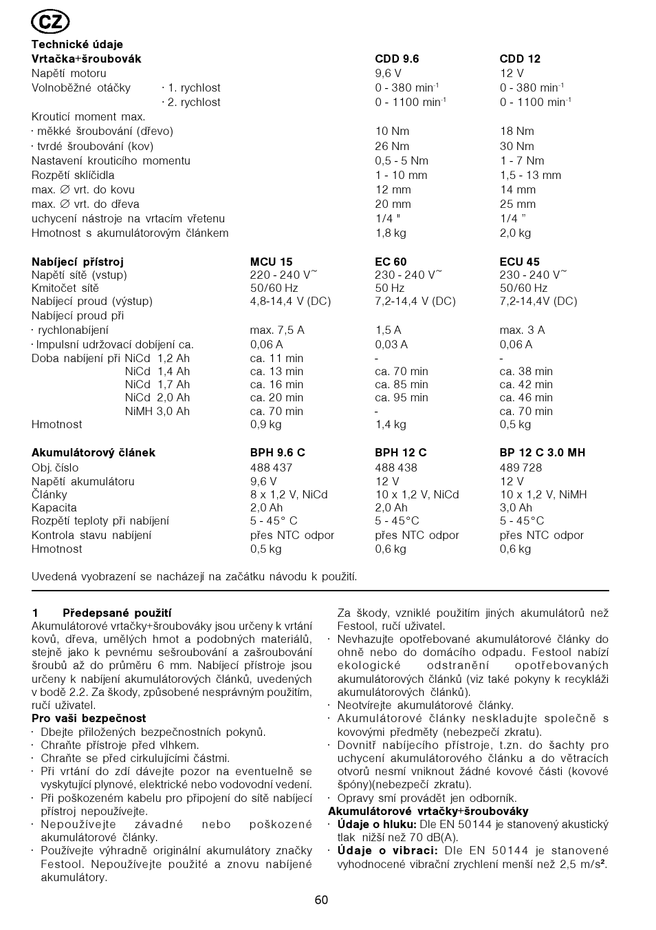Festool CDD 12 User Manual | Page 60 / 78