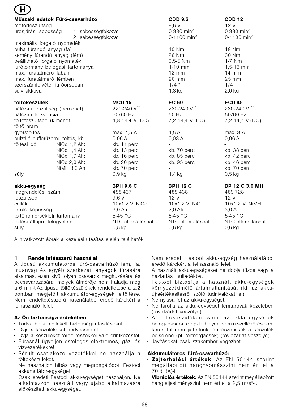 Festool CDD 12 User Manual | Page 68 / 78