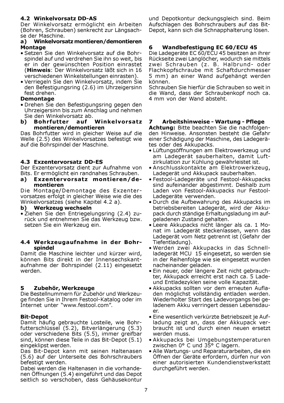 Festool CDD 12 User Manual | Page 7 / 78