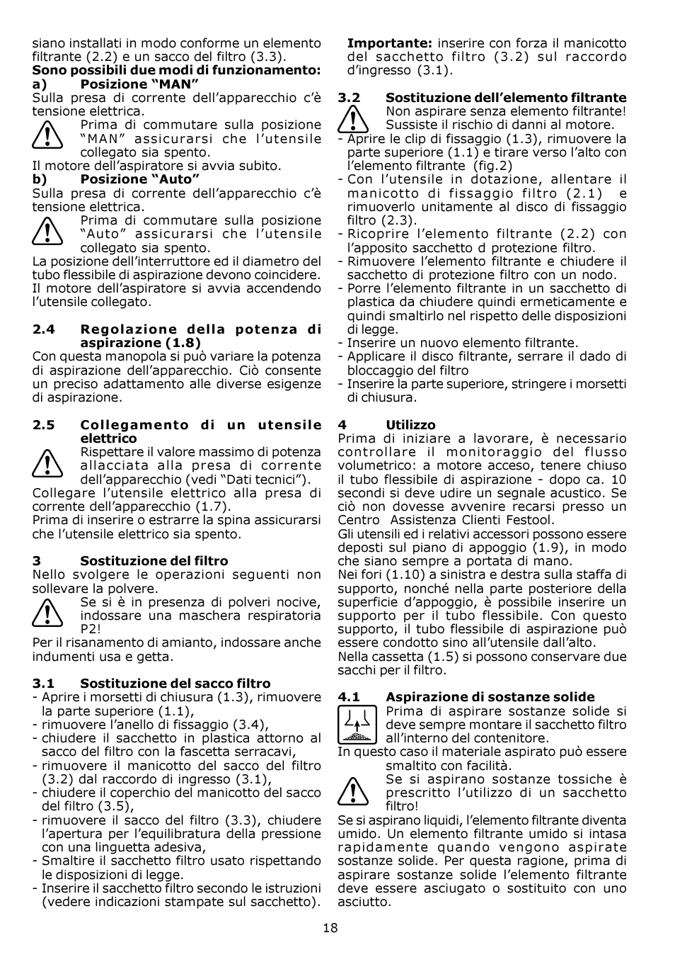 Festool SRH 204 E-AS Flowsensor User Manual | Page 18 / 54