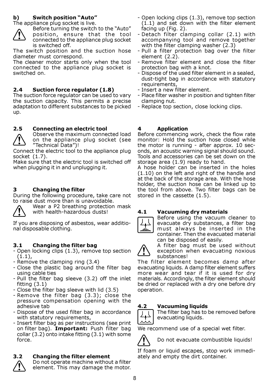 Festool SRH 204 E-AS Flowsensor User Manual | Page 8 / 54