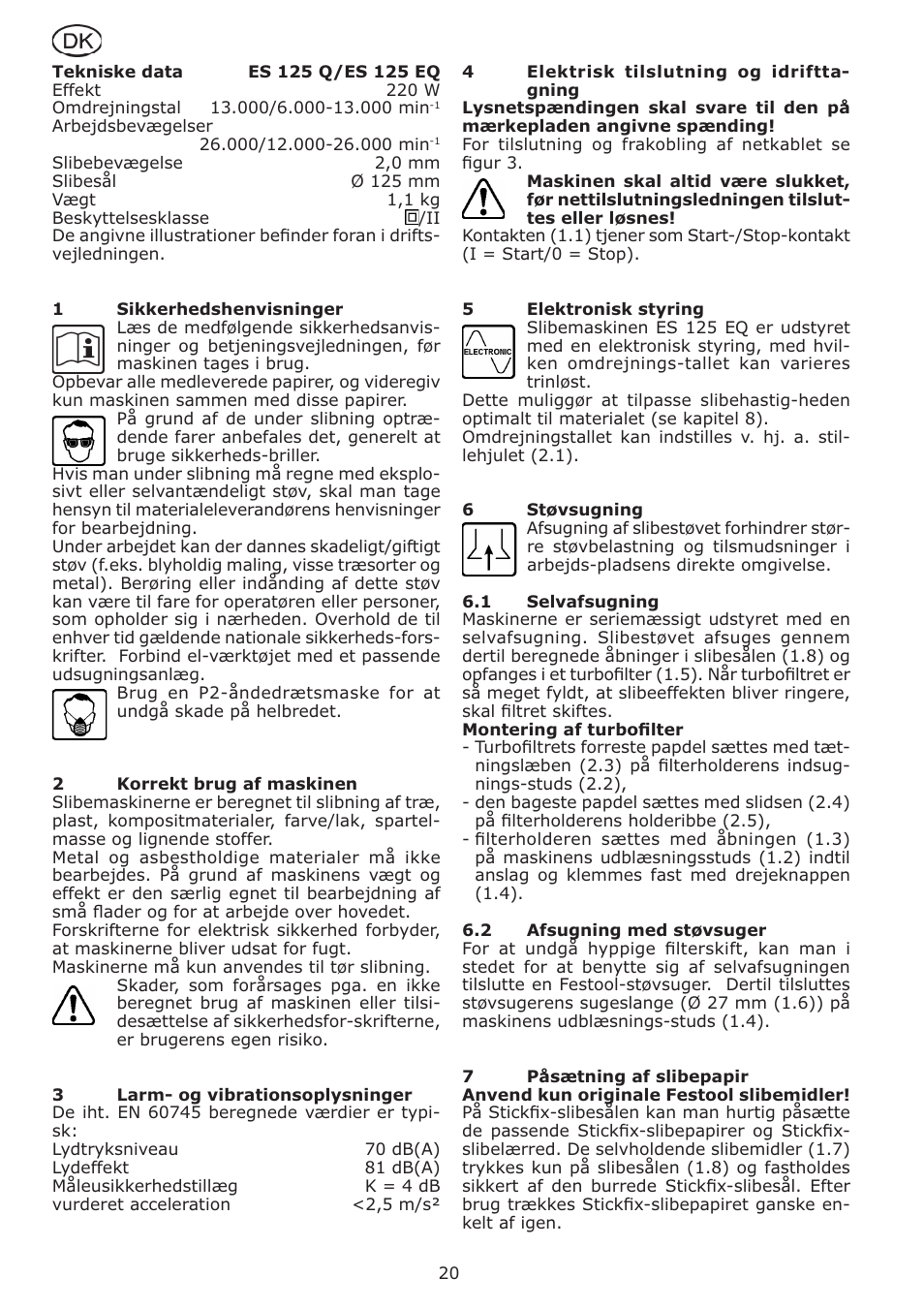Festool ES 125 Q User Manual | Page 20 / 34