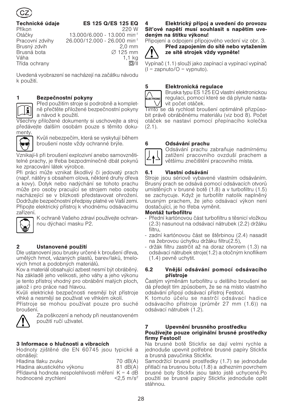 Festool ES 125 Q User Manual | Page 28 / 34