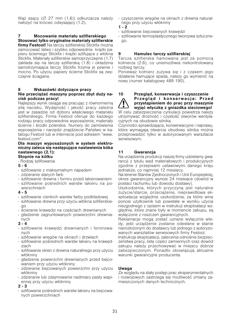 Festool ES 125 Q User Manual | Page 31 / 34