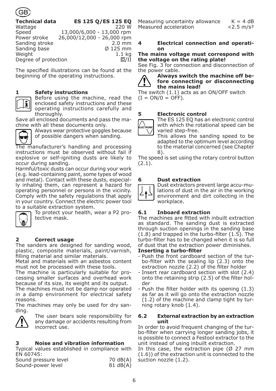 Festool ES 125 Q User Manual | Page 6 / 34