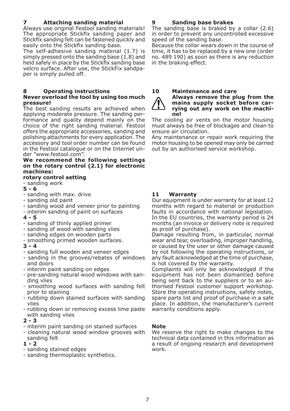 Festool ES 125 Q User Manual | Page 7 / 34