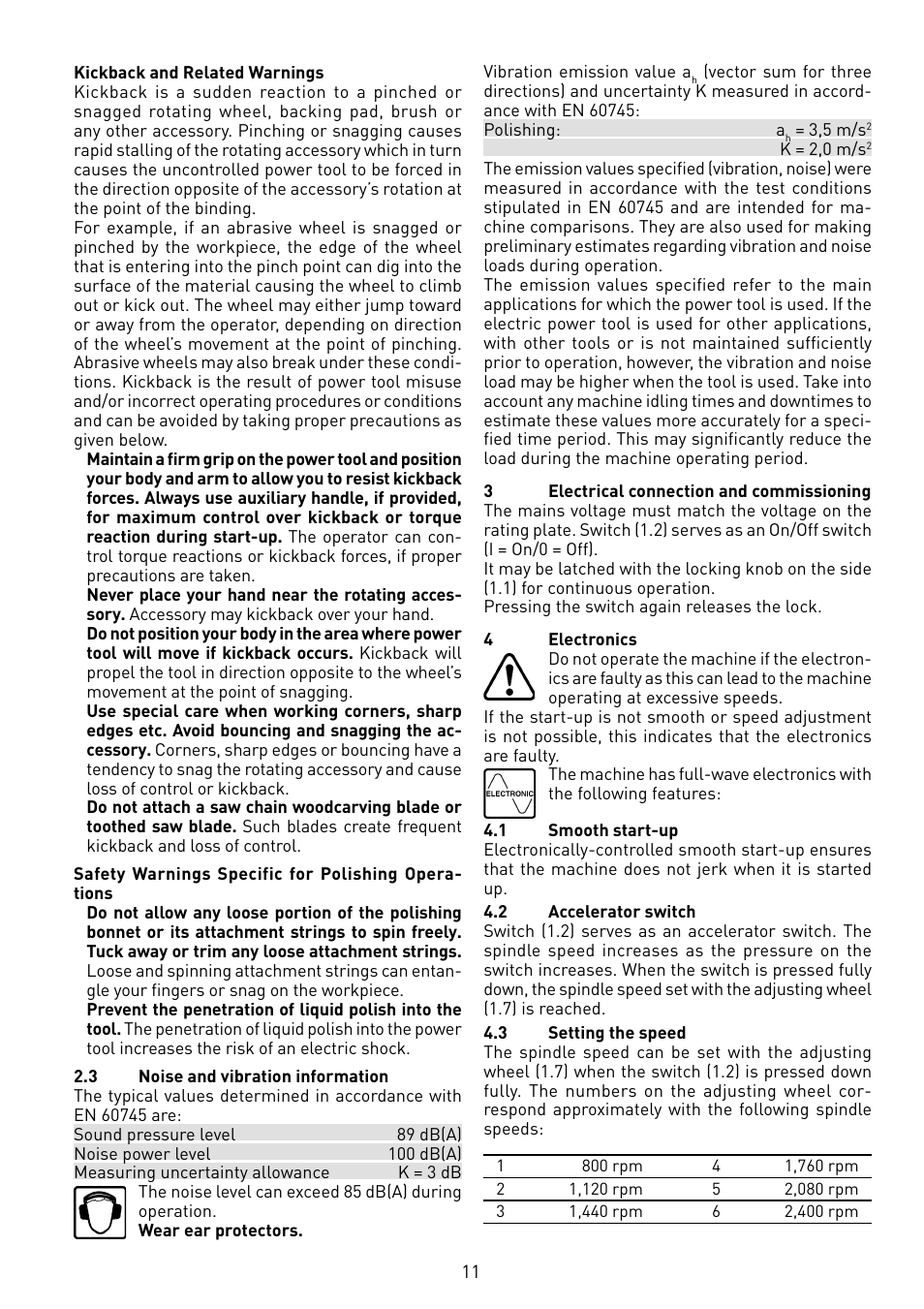 Festool POLLUX 180 E User Manual | Page 11 / 54