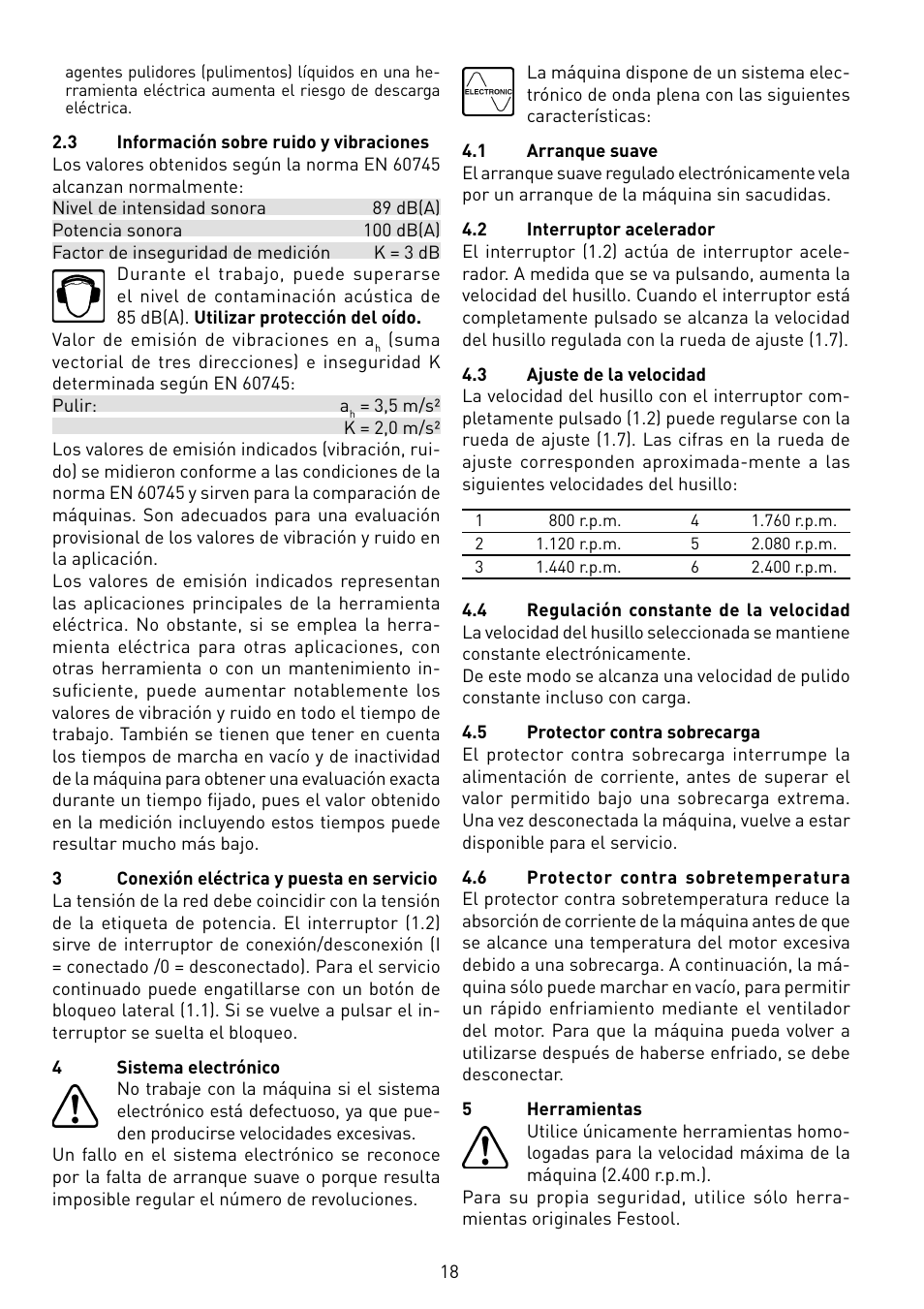 Festool POLLUX 180 E User Manual | Page 18 / 54