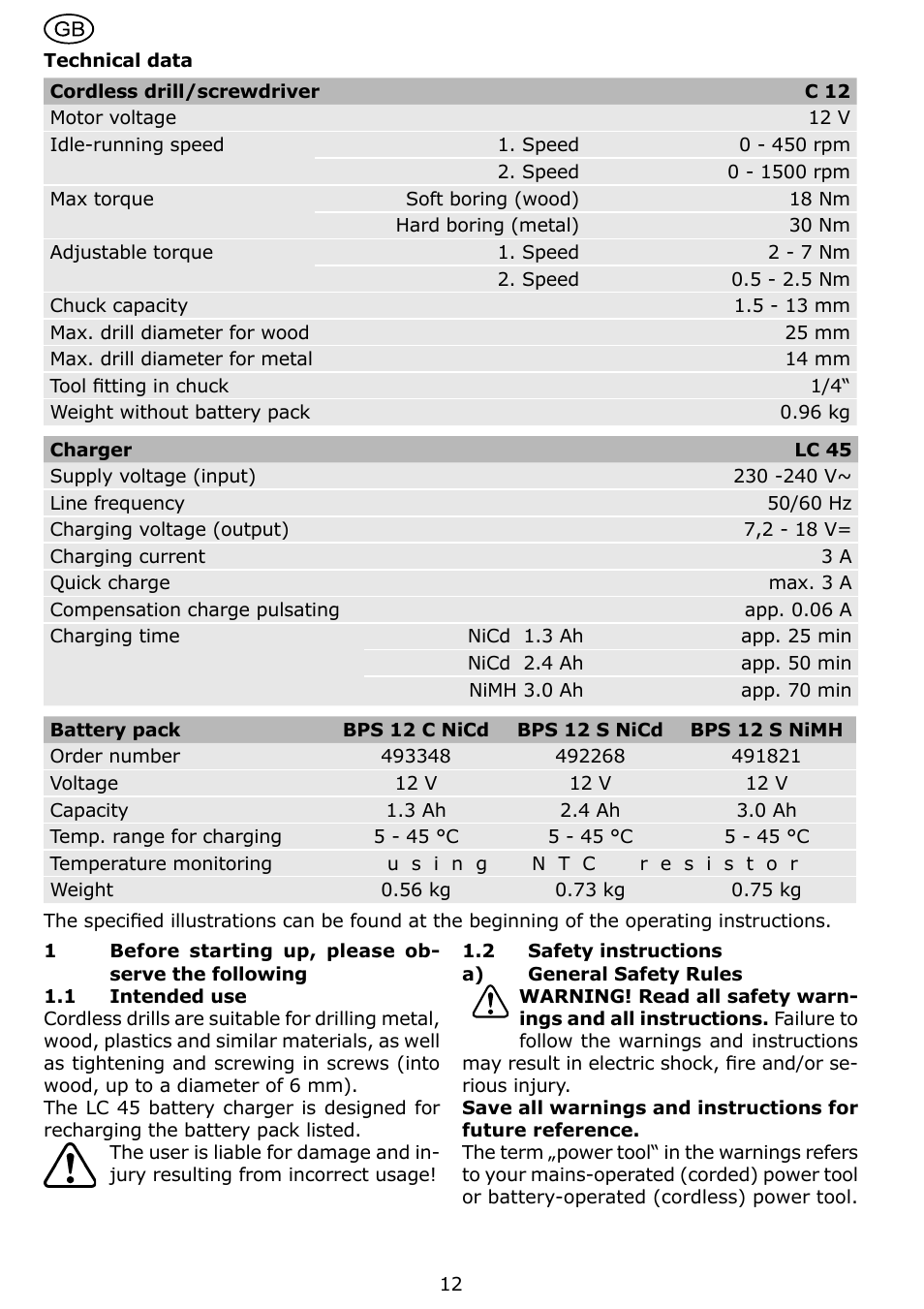 Festool C 12 User Manual | Page 12 / 86