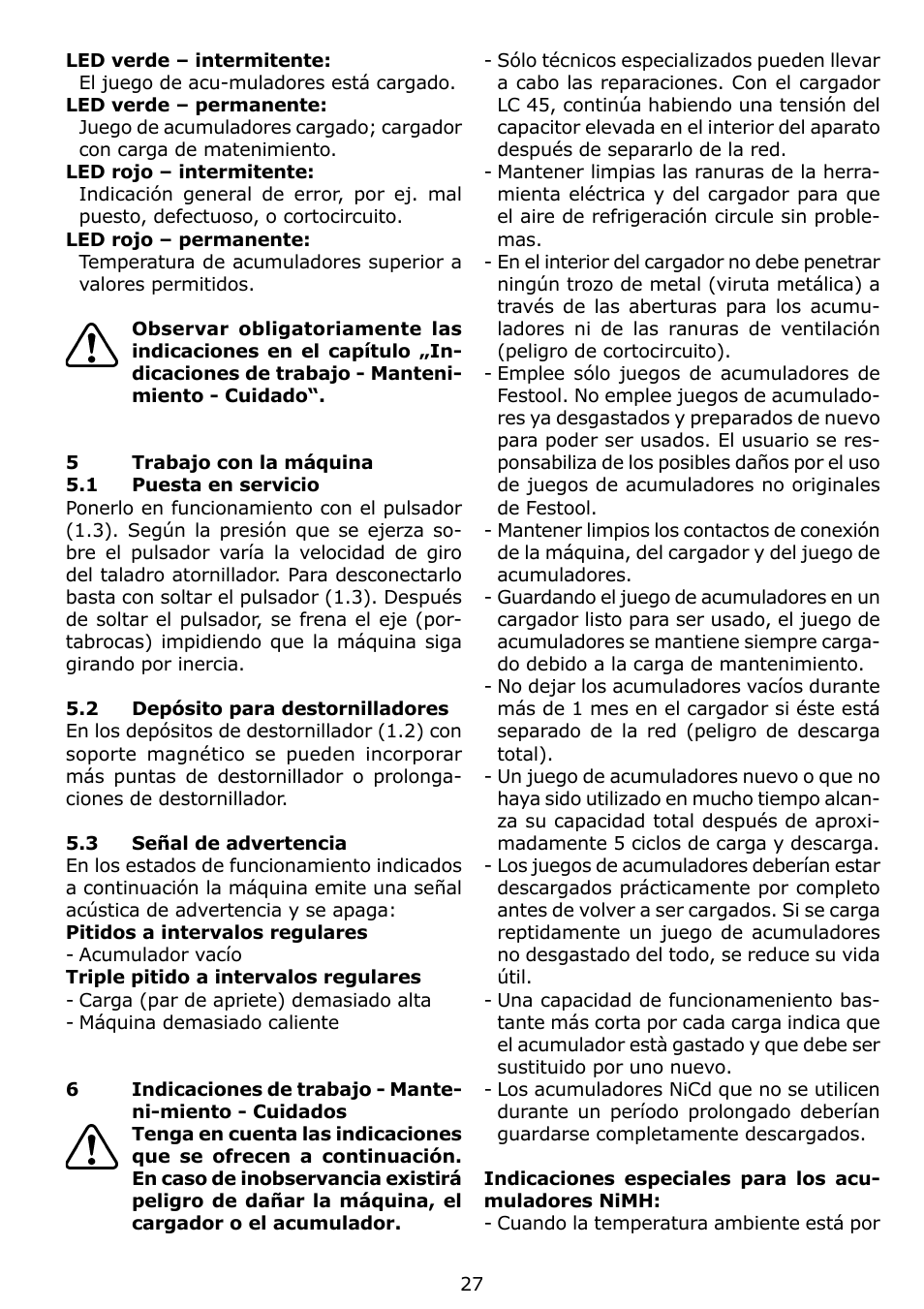 Festool C 12 User Manual | Page 27 / 86