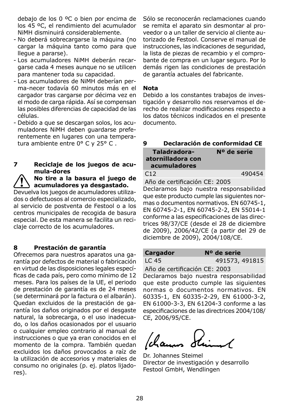 Festool C 12 User Manual | Page 28 / 86