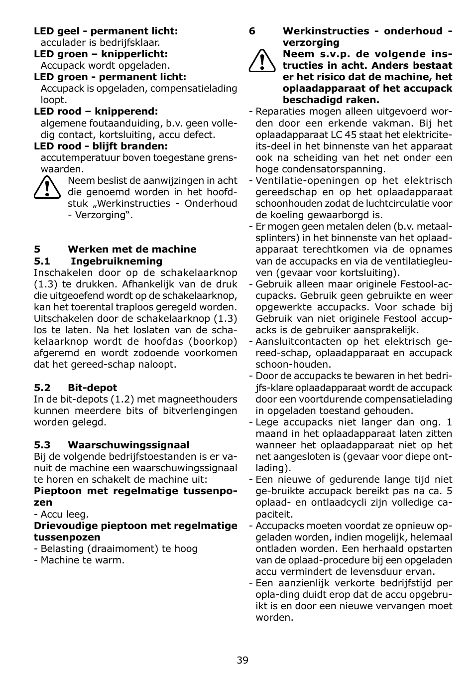 Festool C 12 User Manual | Page 39 / 86