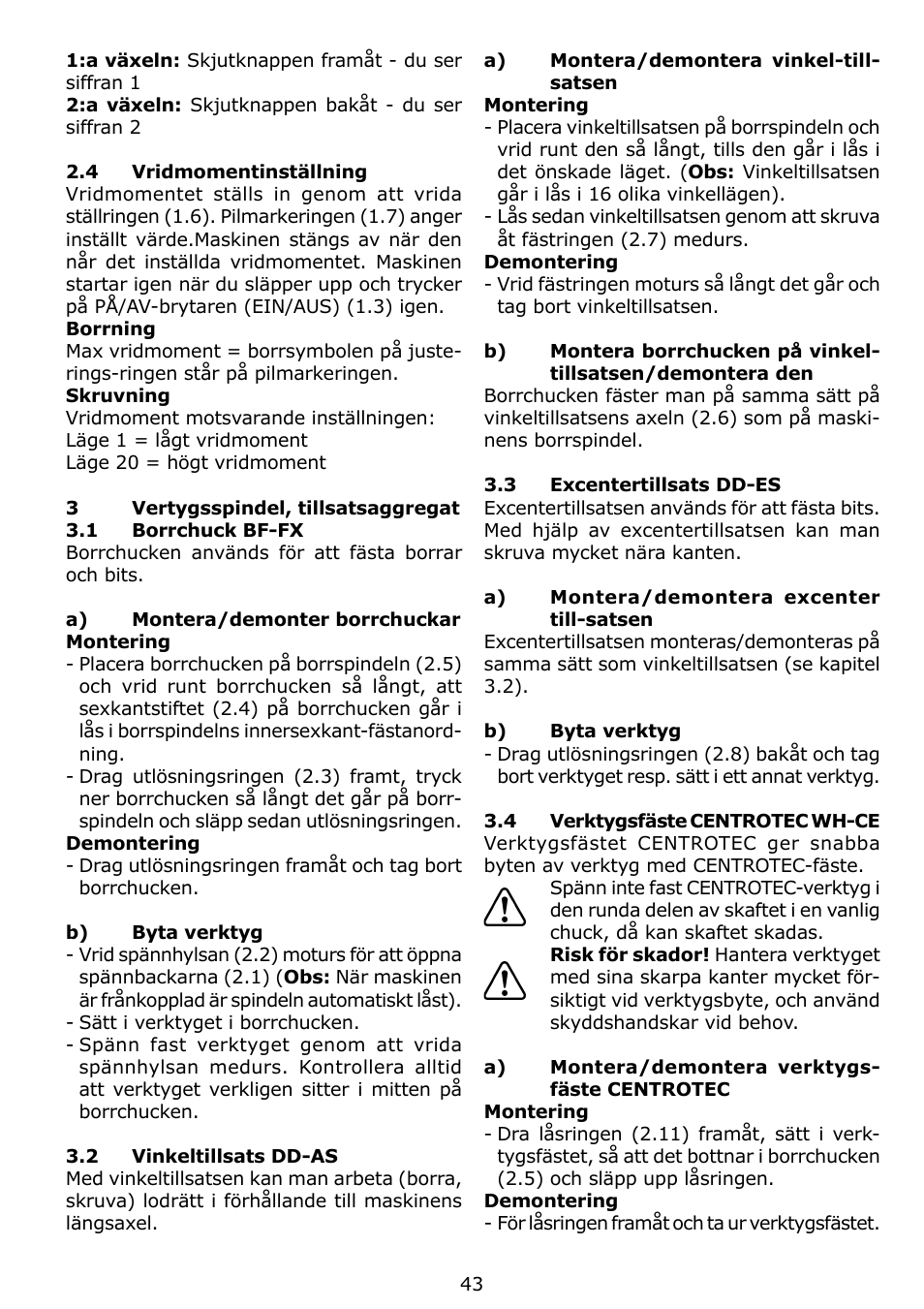 Festool C 12 User Manual | Page 43 / 86