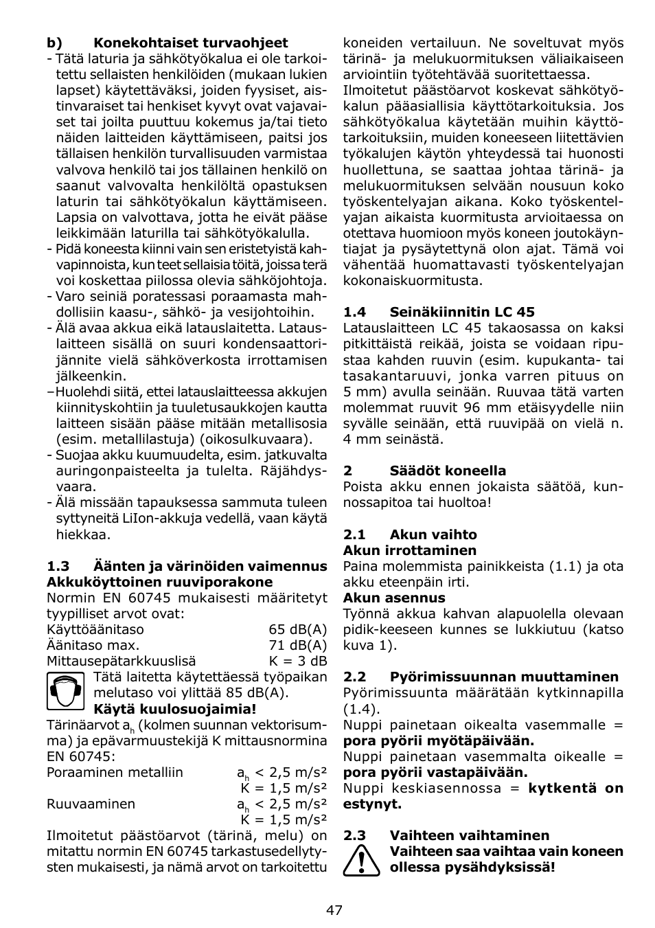 Festool C 12 User Manual | Page 47 / 86