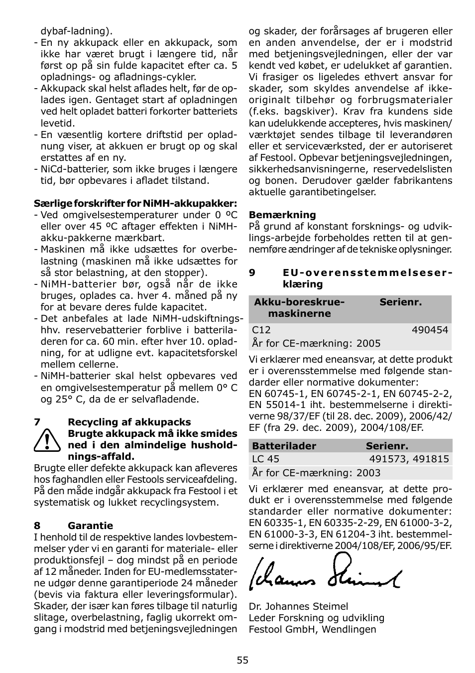 Festool C 12 User Manual | Page 55 / 86